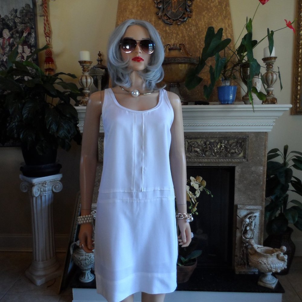 New Banana Republic White Shift Summer Dress Size 4